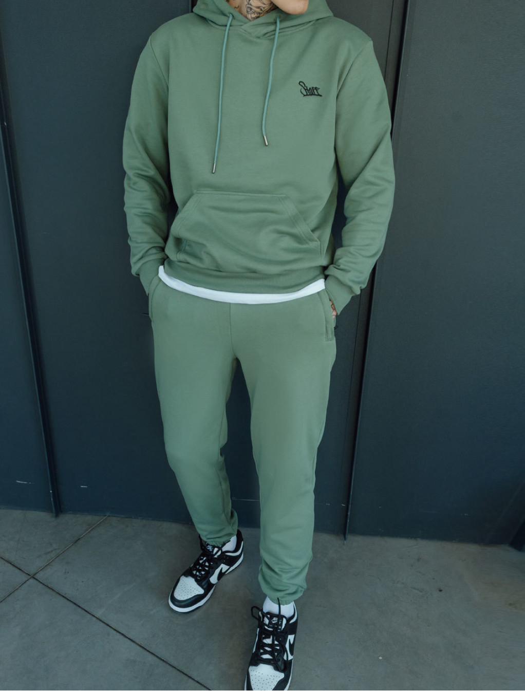 Komplet dresowy Staff light green logo