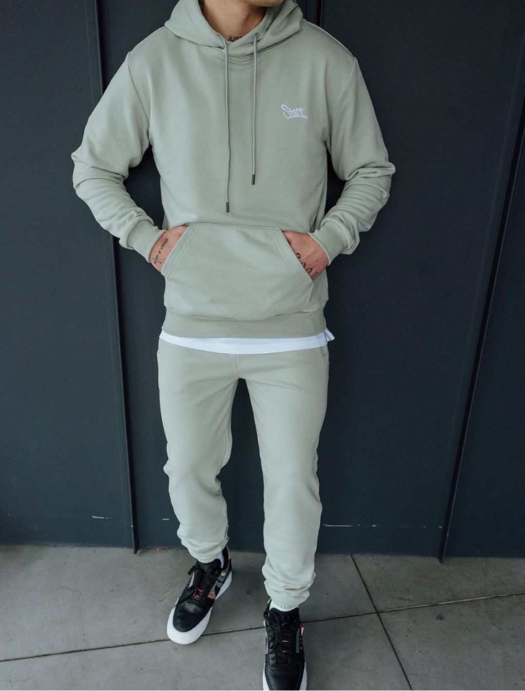 Komplet dresowy Staff gray olive logo