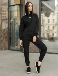 Damski strój sportowy Staff interlock logo black