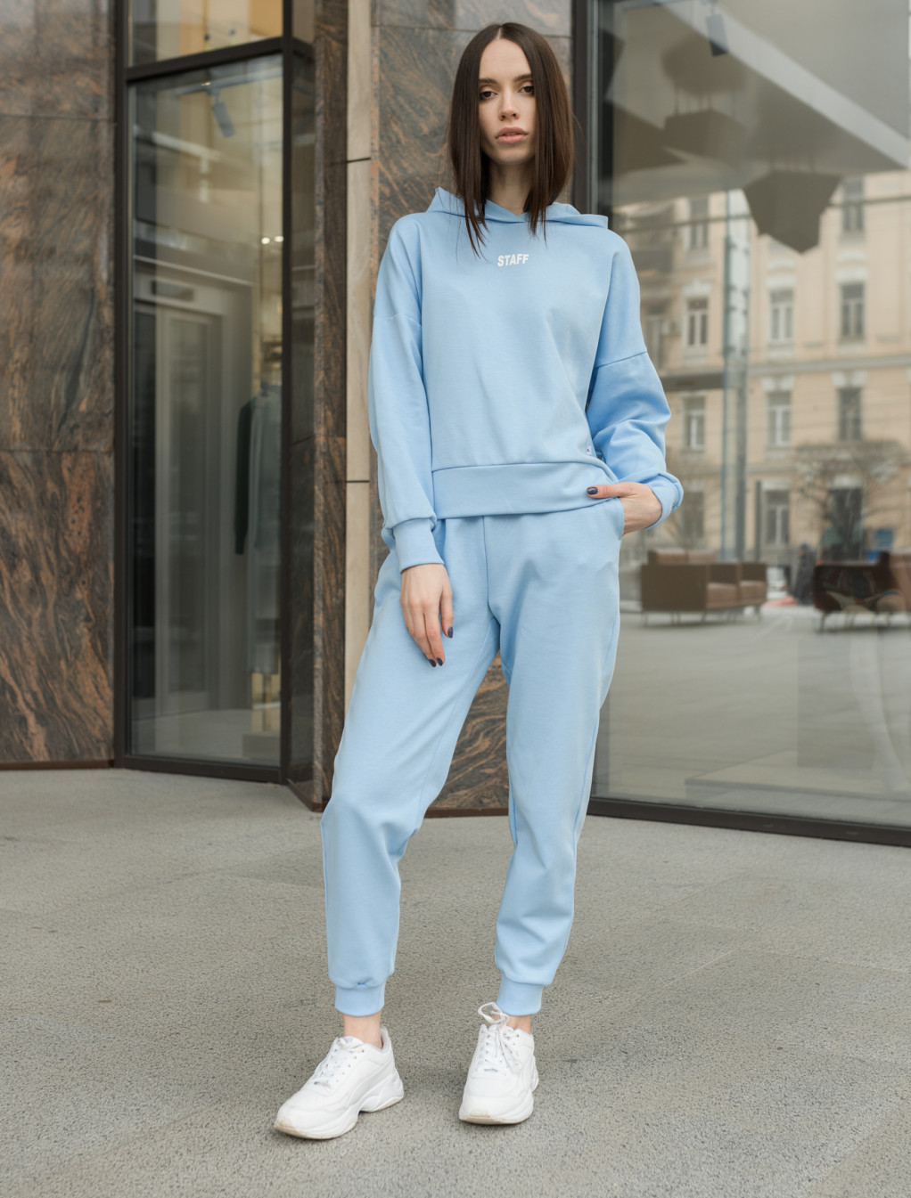 Damski dres sportowy Staff interlock logo blue