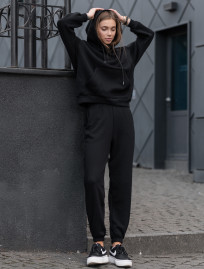 Damska bluza Staff basic black oversize fleece