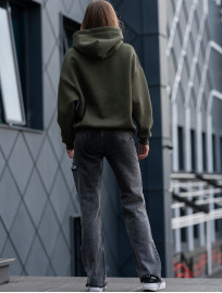 Damska bluza Staff basic khaki oversize fleece
