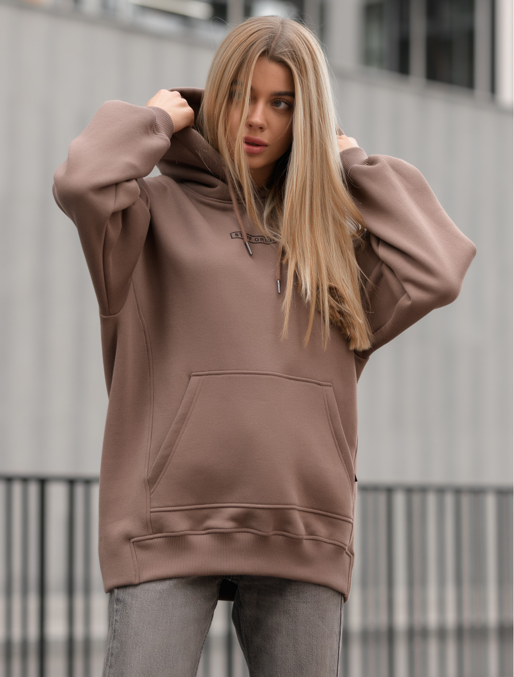 Damska bluza Staff brown original oversize fleece