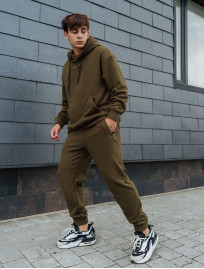 Dres sportowy Staff khaki microfleece logo oversize