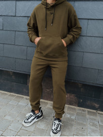 Dres sportowy Staff khaki microfleece logo oversize