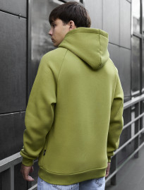 Bluza z kapturem Staff light green logo oversize fleece