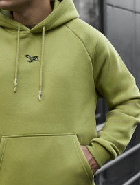 Bluza z kapturem Staff light green logo oversize fleece