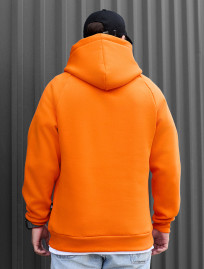 Bluza z kapturem Staff orange logo oversize fleece