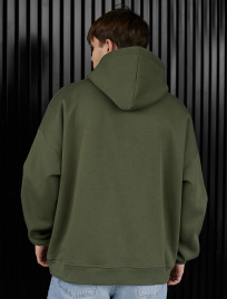 Bluza Staff khaki logo oversize fleece