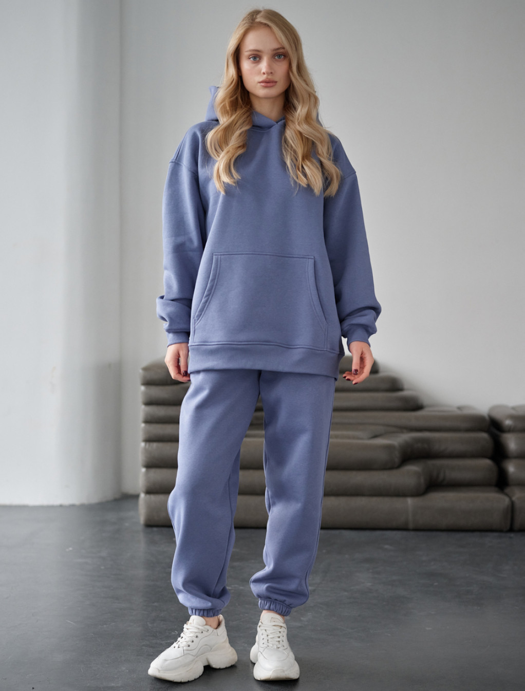 Damski dres Staff mox blue fleece oversize