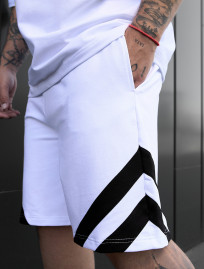 Komplet koszulka + spodenki Staff ran white & black oversize