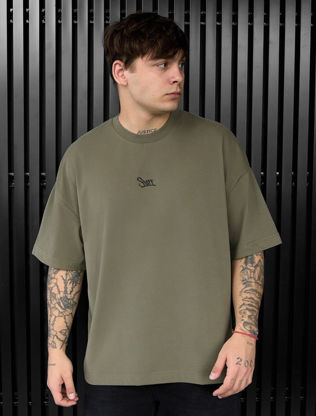 Koszulka Staff olive logo oversize