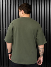 Koszulka Staff khaki logo oversize