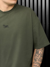 Koszulka Staff khaki logo oversize