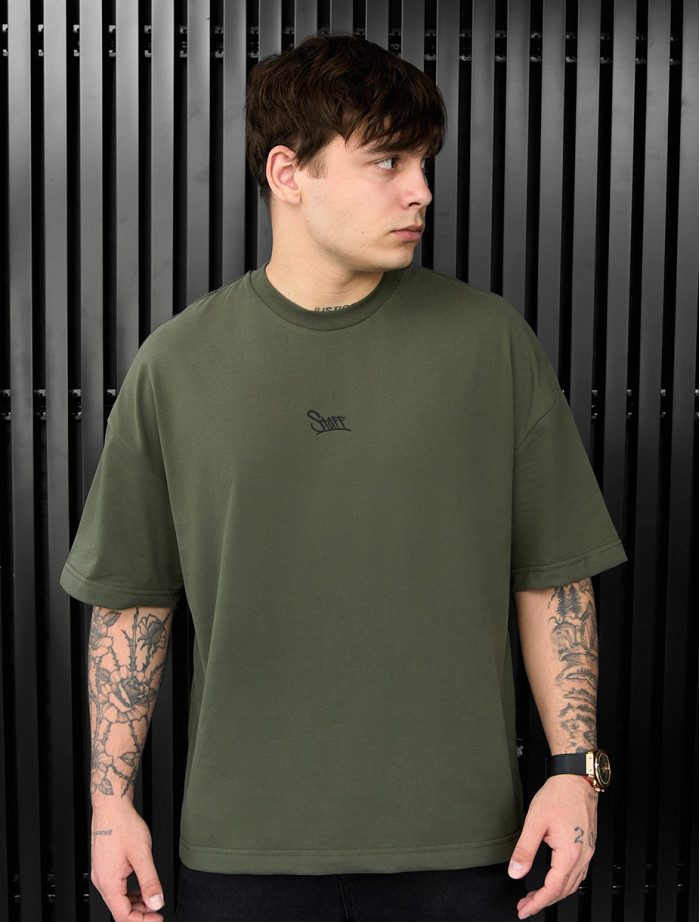 Koszulka Staff khaki logo oversize
