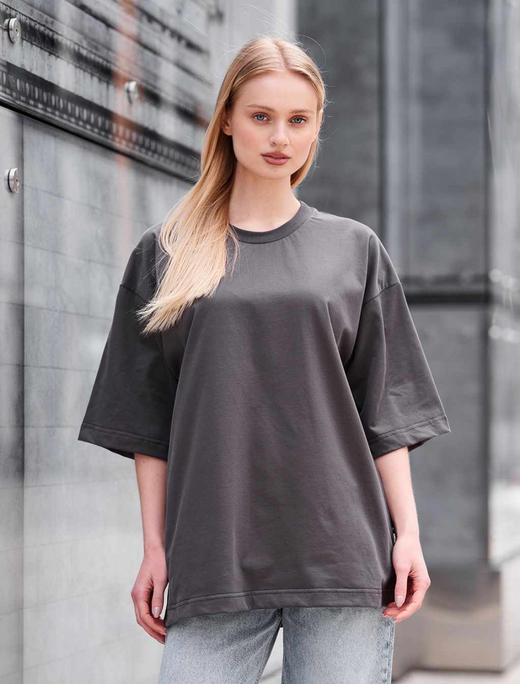 Koszulka Staff ri gray oversize