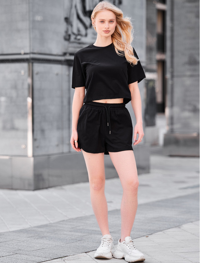 Komplet koszulka + spodenki Staff bin black