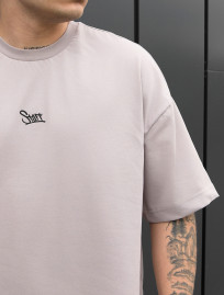 Koszulka Staff light gray logo oversize