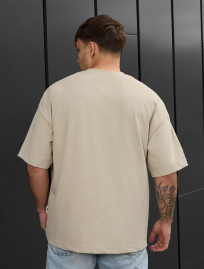 Koszulka Staff beige logo oversize