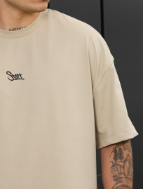 Koszulka Staff beige logo oversize