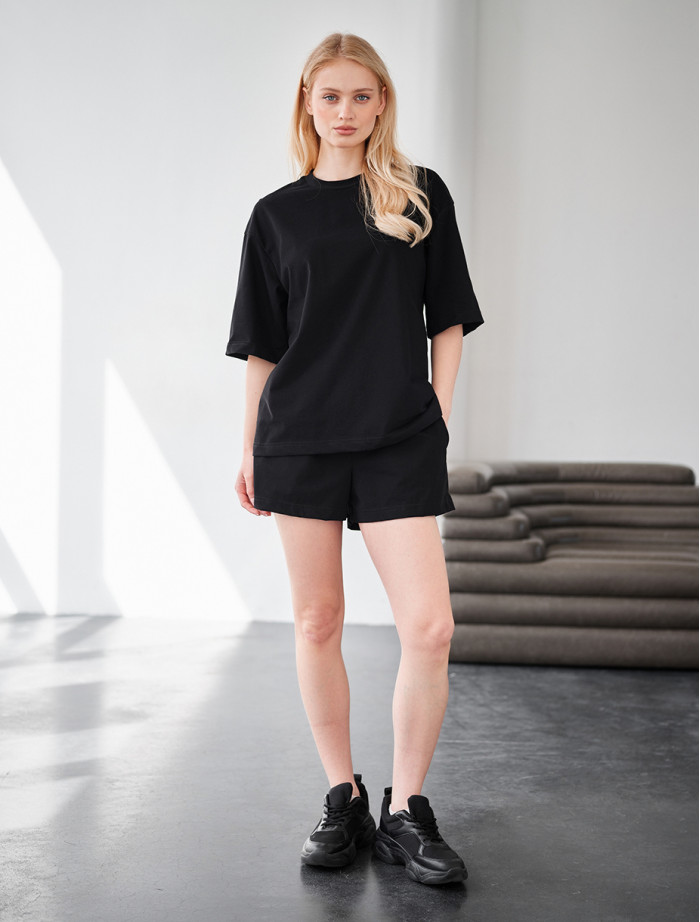 Komplet koszulka + spodenki Staff me black oversize