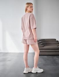 Komplet koszulka + spodenki Staff me beige oversize