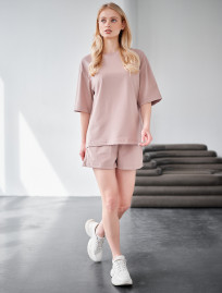 Komplet koszulka + spodenki Staff me beige oversize