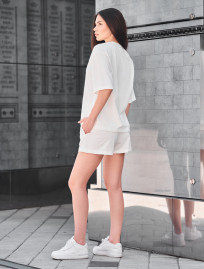 Komplet koszulka + spodenki Staff me white oversize
