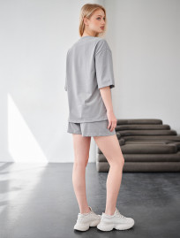 Komplet koszulka + spodenki Staff me gray oversize