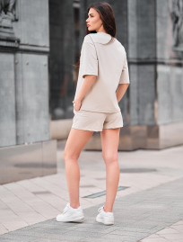 Komplet koszulka + spodenki Staff me light beige oversize