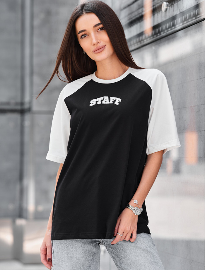 Koszulka Staff ed white & black logo oversize
