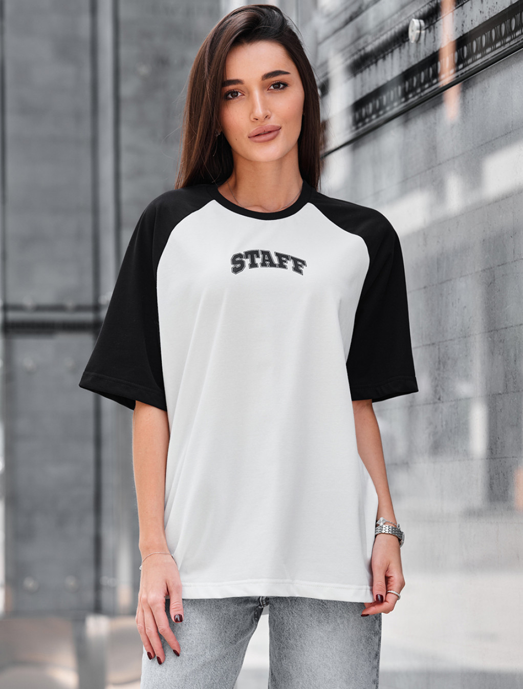 Koszulka Staff ed black & white logo oversize