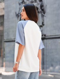 Koszulka Staff ed light blue & white logo oversize
