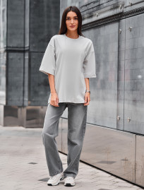 Koszulka Staff ri light gray oversize
