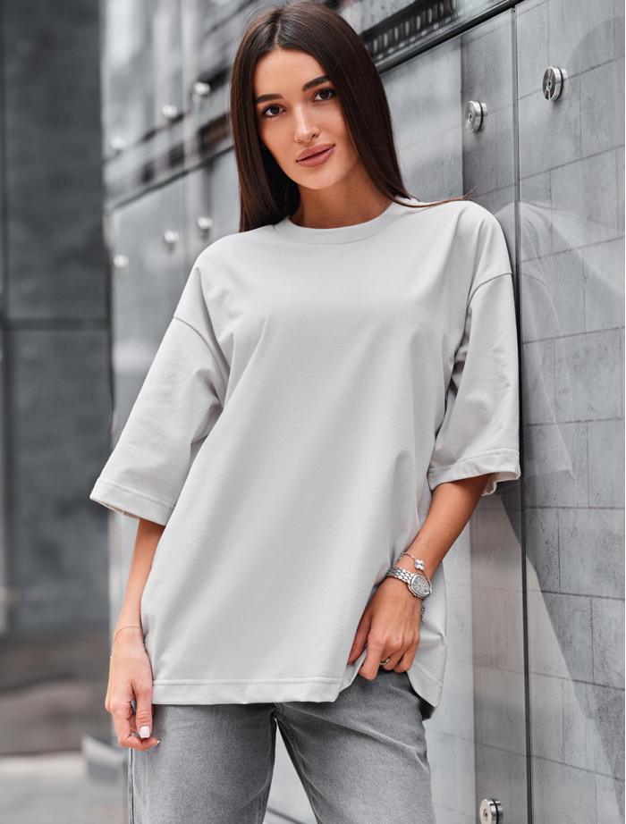 Koszulka Staff ri light gray oversize