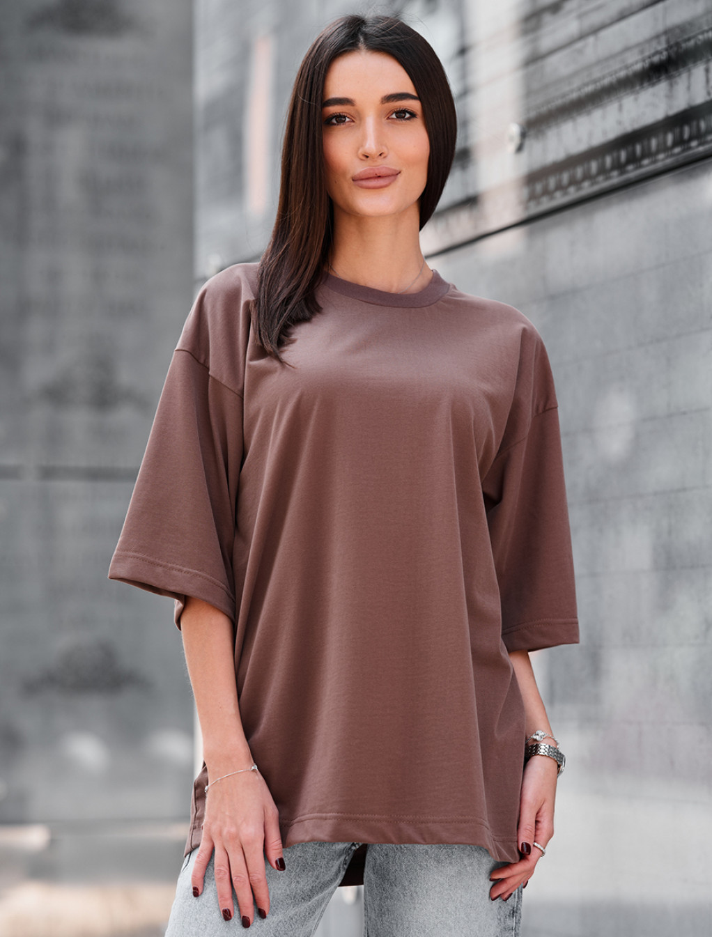 Koszulka Staff ri brown oversize