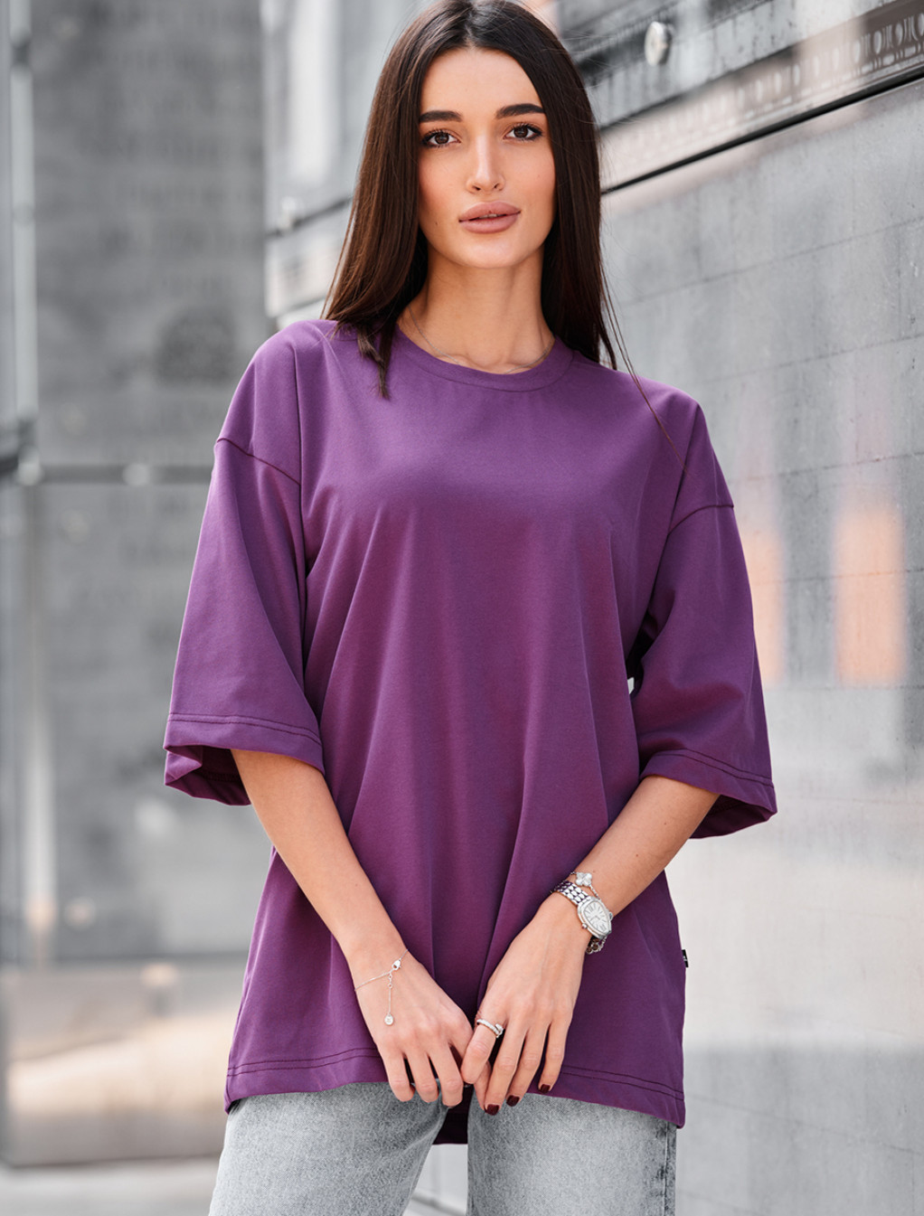 Koszulka Staff ri viola oversize