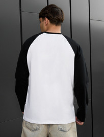 Longsleeve Staff su reglan white & black