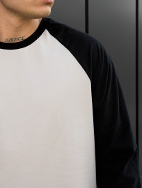 Longsleeve Staff su reglan light gray & black
