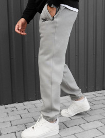 Spodnie dresowe Staff pul light gray logo fleece
