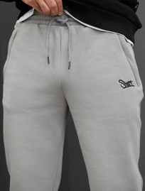 Spodnie dresowe Staff pul light gray logo fleece