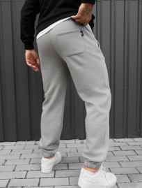 Spodnie dresowe Staff pul light gray logo fleece
