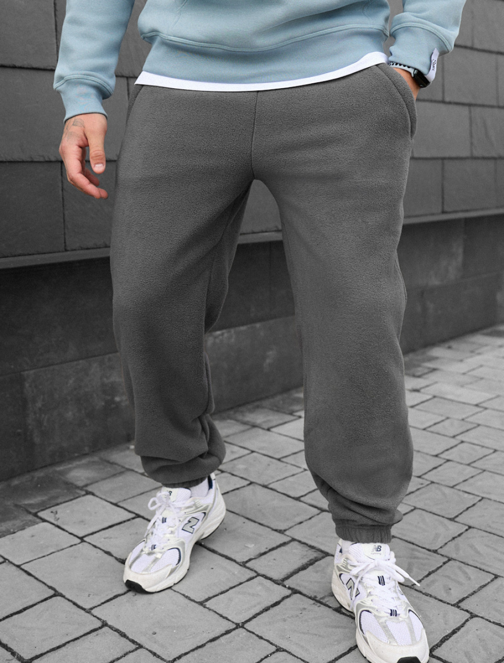 Spodnie sportowe Staff pul gray fleece