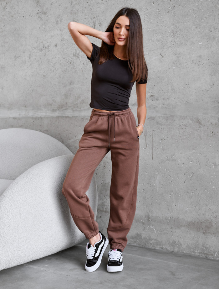 Spodnie dresowe Staff of brown fleece