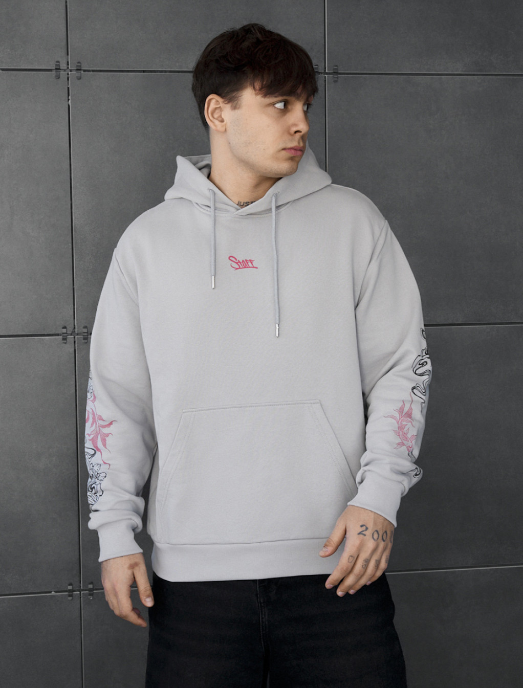 Bluza Staff logo & flowers oversize