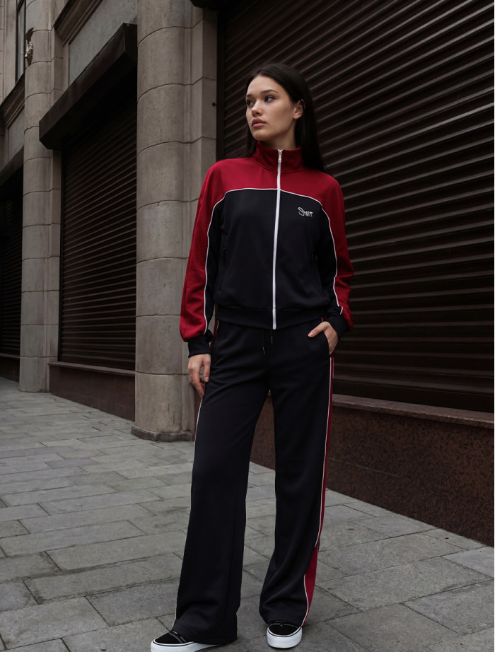 Dres Staff st zip red & black