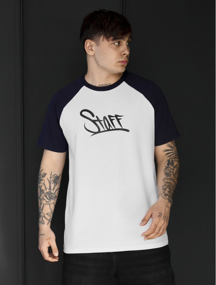 Koszulka Staff logo navy & white
