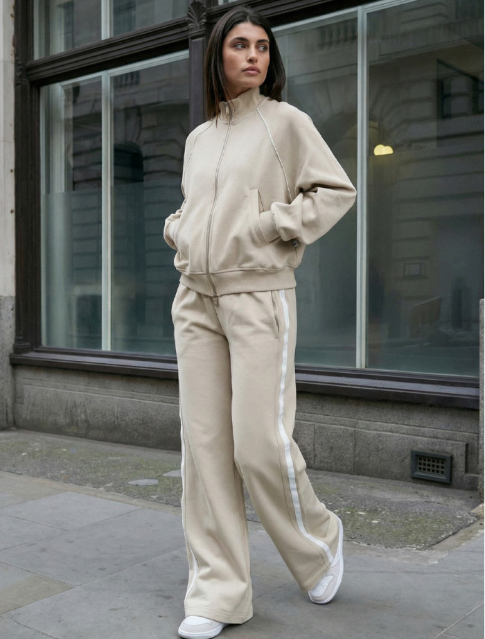 Dres Staff fid light gray zip reflective oversize