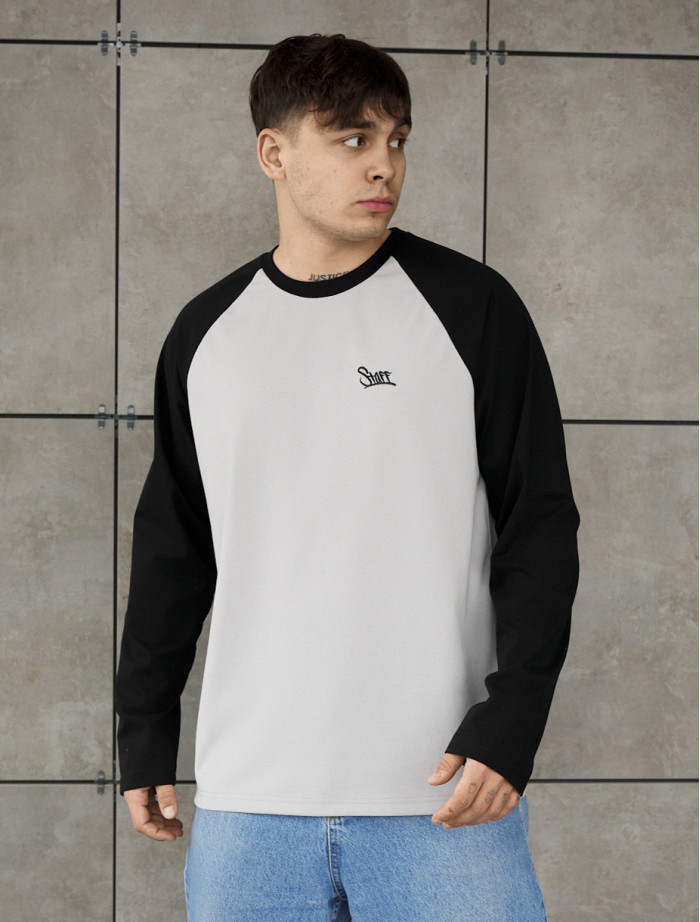 Longsleeve Staff su reglan light gray & black