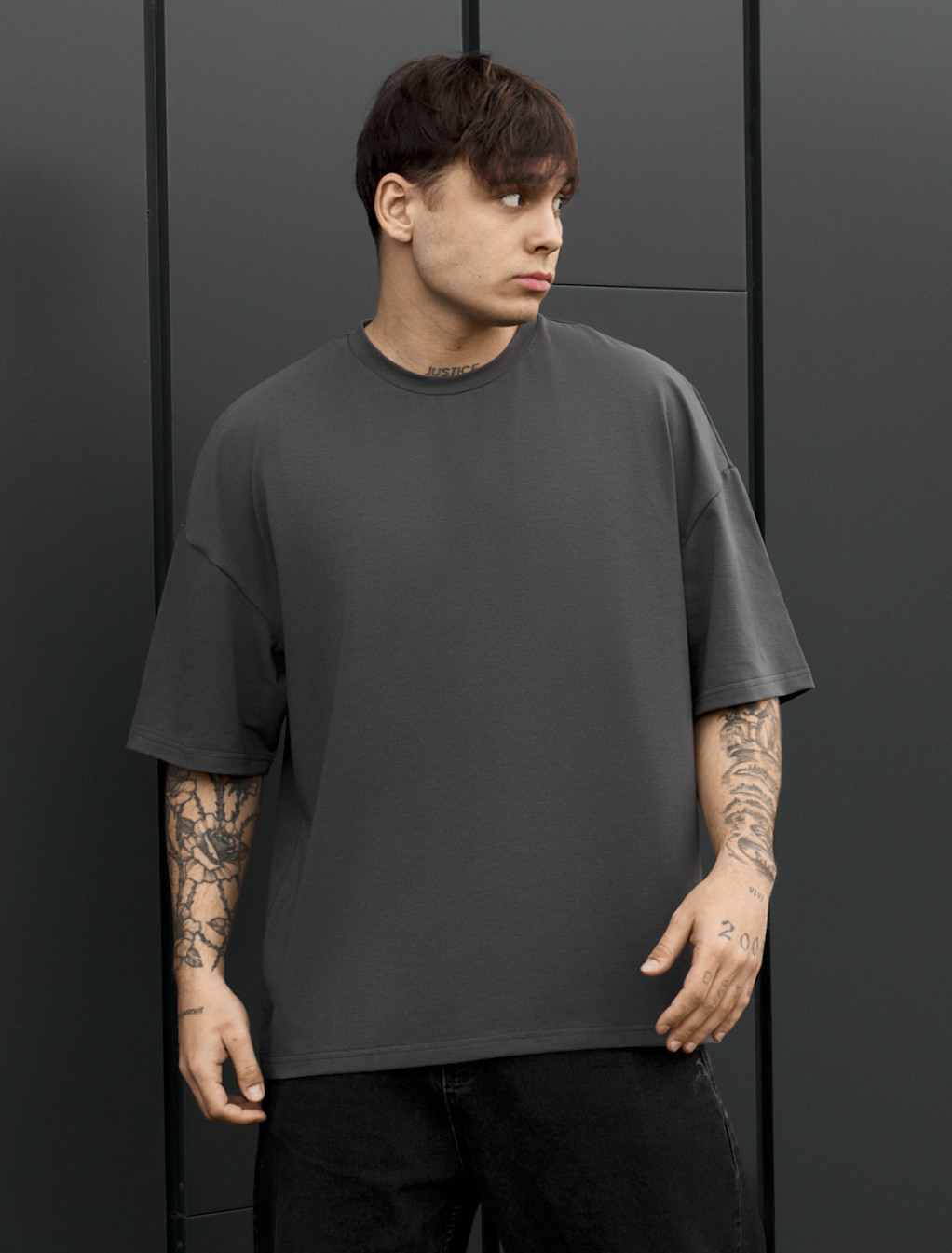 Koszulka Staff dark gray oversize